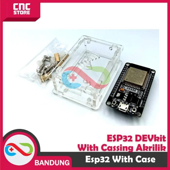 ESP32 DOIT WIFI BLUETOOTH IOT DEVELOPMENT BOARD WITH CASE AKRILIK