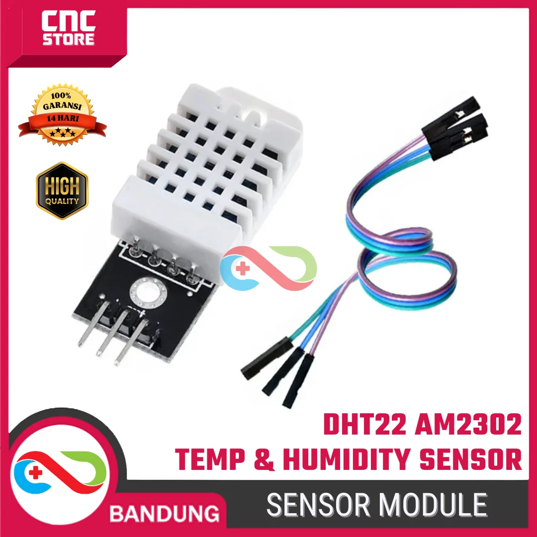 DHT22 AM2302 Sensor Suhu & Kelembaban | Temperature Humidity Module untuk Arduino Uno, Mega & IoT DIY