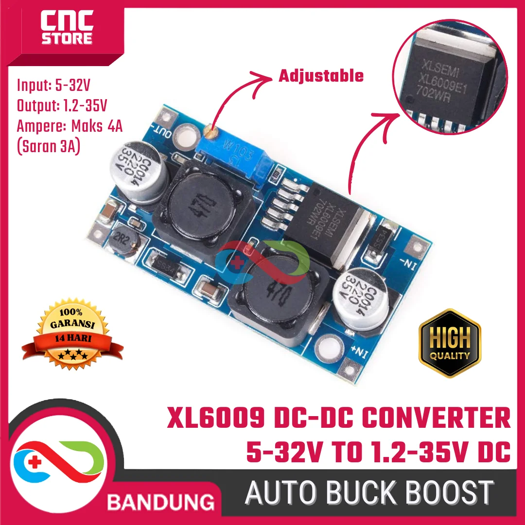 XL6009 Auto Boost Buck Adjustable Step Up Step Down DC to DC converter