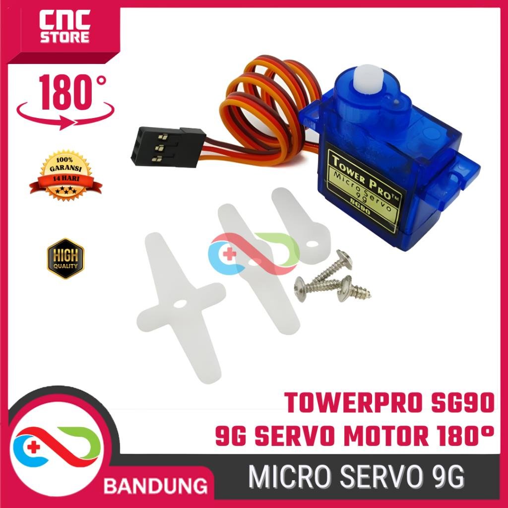 TowerPro Motor Servo SG90 SG-90 9G – Servo Mini 180° untuk Arduino, Robotik & DIY Project