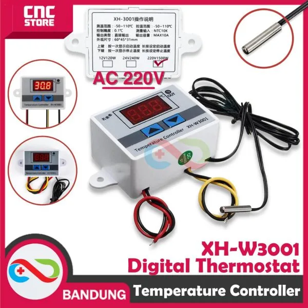 XH-W3001 220V/1500W DIGITAL THERMOSTAT TEMPERATURE HEATING CONTROLLER DISPLAY FOR INCUBATOR 0.1