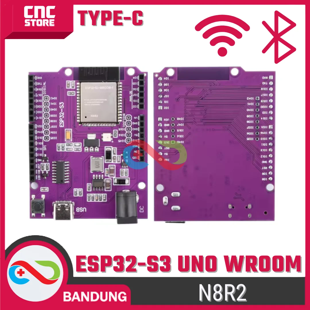 ESP32-S3 UNO Development Board N8R2 dan N16R8 – With DevKitC-1 untuk Proyek IoT-WROOM-1-N8R2