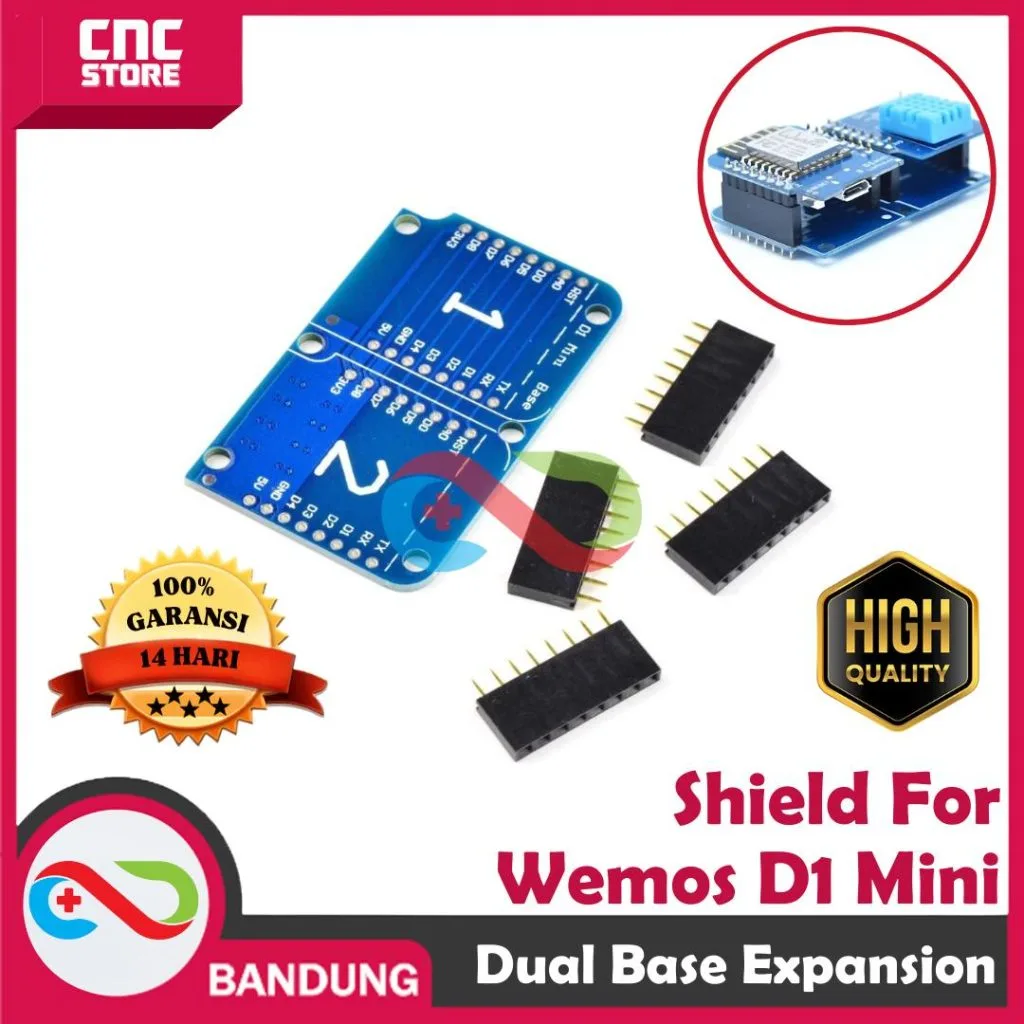 DUAL BASE EXPANSION SHIELD FOR WEMOS D1 MINI