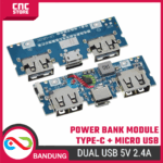 Module Power Bank Type-C Micro USB– Dual USB 5V 2.4A Lithium Battery Power Board - Gambar 6