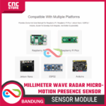 Millimeter-wave radar sensing module, microcontroller serial communication, human body micro-motion sensing switch, sensor module - Gambar 4