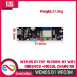 WeMos D1 ESP-Wroom-02 WiFi Nodemcu + Module 18650 Charging Battery - Gambar 2
