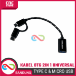 Kabel OTG 2in1 Universal Type C Micro USB - Adapter Flashdisk Mouse Keyboard - Gambar 3