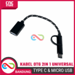 Kabel OTG 2in1 Universal Type C Micro USB - Adapter Flashdisk Mouse Keyboard - Gambar 2