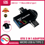 OTG 2 in 1 Micro USB & Type-C Fast Transfer Adapter – OTG Converter untuk Flashdisk, Mouse & Keyboard