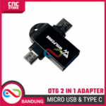 OTG 2 in 1 Micro USB & Type-C Fast Transfer Adapter – OTG Converter untuk Flashdisk, Mouse & Keyboard - Gambar 2