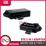 OTG 2 in 1 Micro USB & Type-C Fast Transfer Adapter – OTG Converter untuk Flashdisk, Mouse & Keyboard - Gambar 3