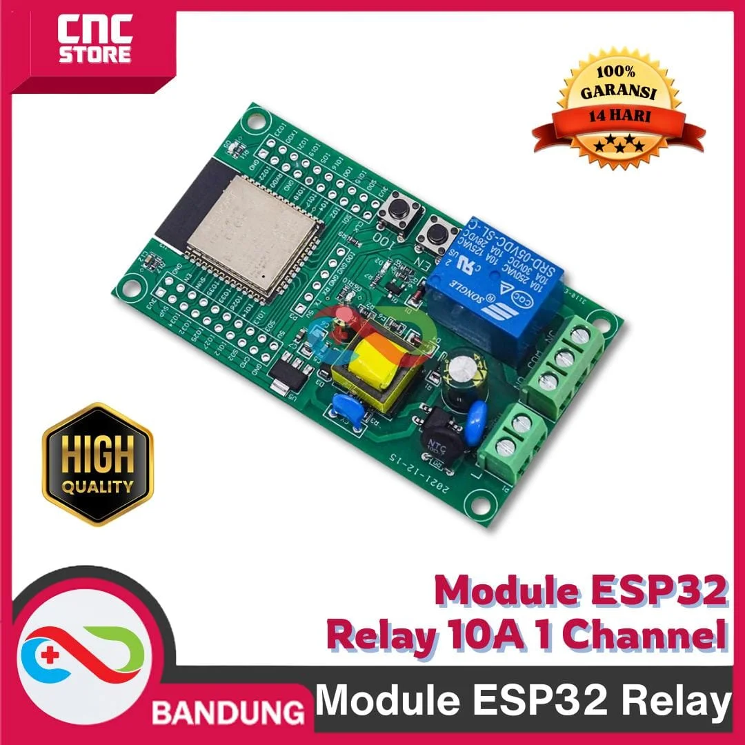 MODUL ESP32 RELAY 10A 1 CHANNEL AC 220 WIFI BLUETOOTH WROOM-32E