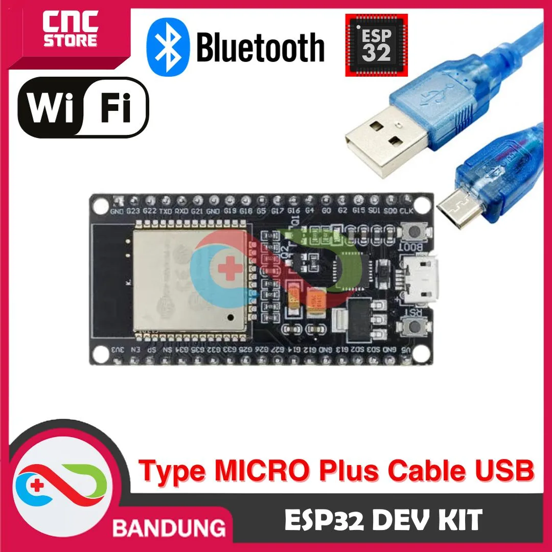 ESP32 ESP-32 DOIT WIFI BLUETOOTH IOT ESP-32S DEVELOPMENT BOARD 38 PIN PLUS KABEL DATA MICRO