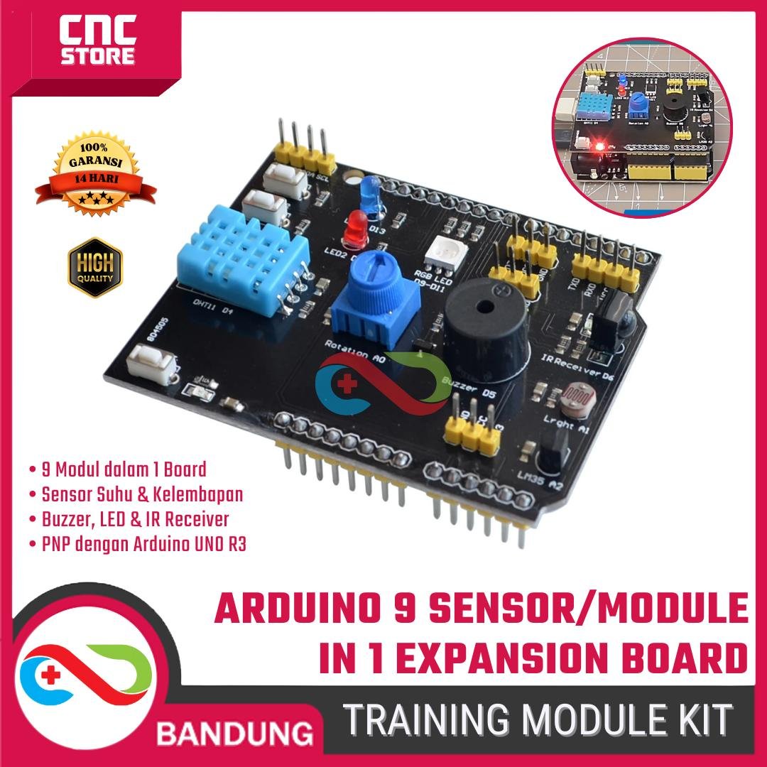 UNO Shield 9-in-1 Sensor Multifunctional Expansion Board DHT11 Temperature and Humidity for Arduino UNO R3 Expansion