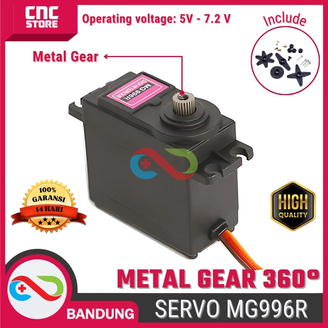 MOTOR SERVO MG996R MG996 METAL GEAR 360 DEGREE CONTINUOUS
