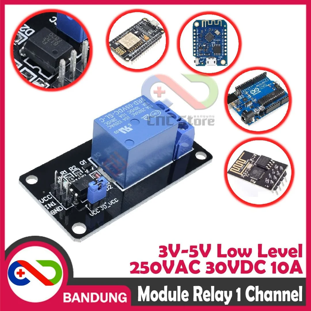 Relay 1 Channel 5V dengan Optocoupler | Modul Relay Protection untuk Arduino, NodeMCU, ESP32 & Proyek DIY Elektronika
