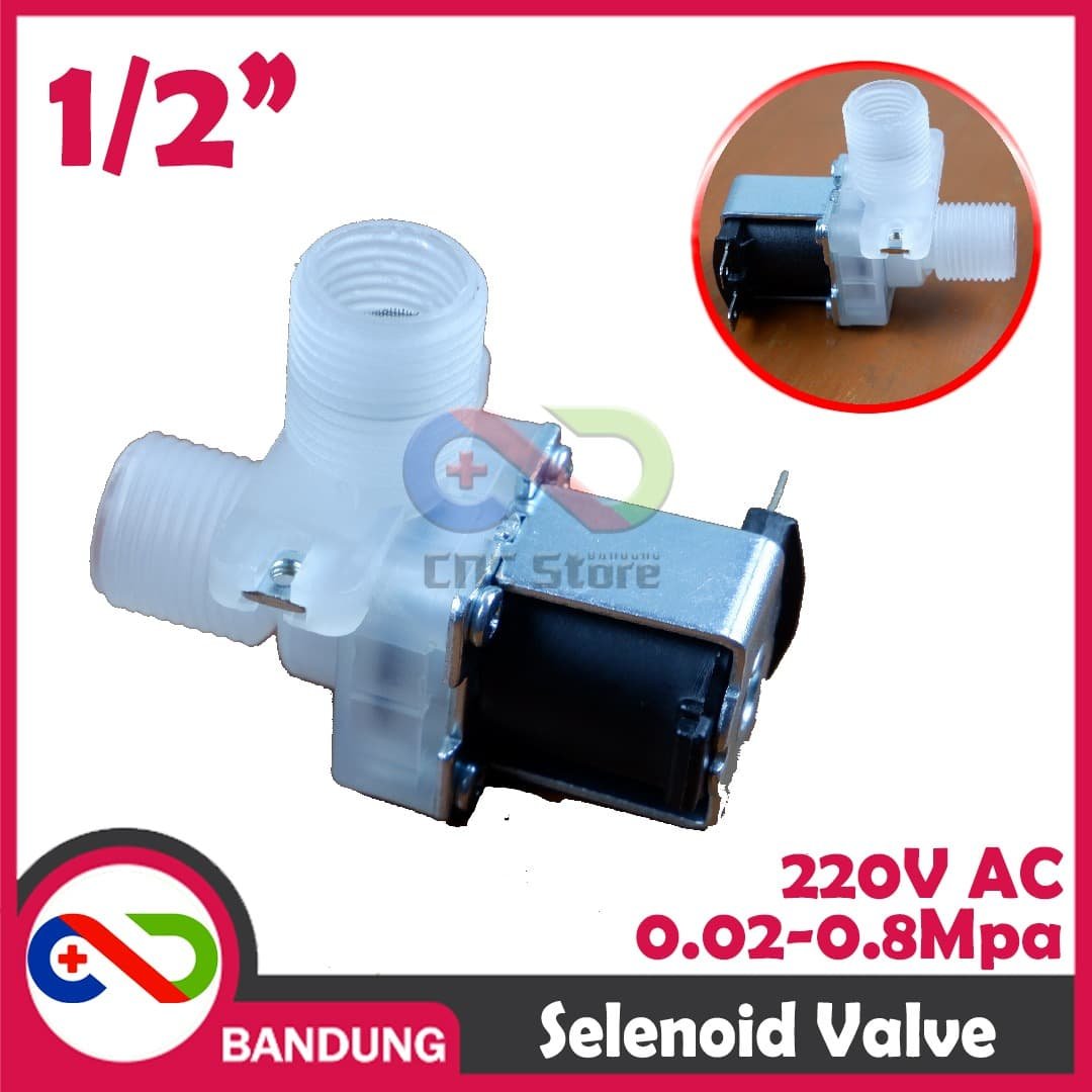 SELENOID VALVE PLASTIK UKURAN 1/2 SV2 220V