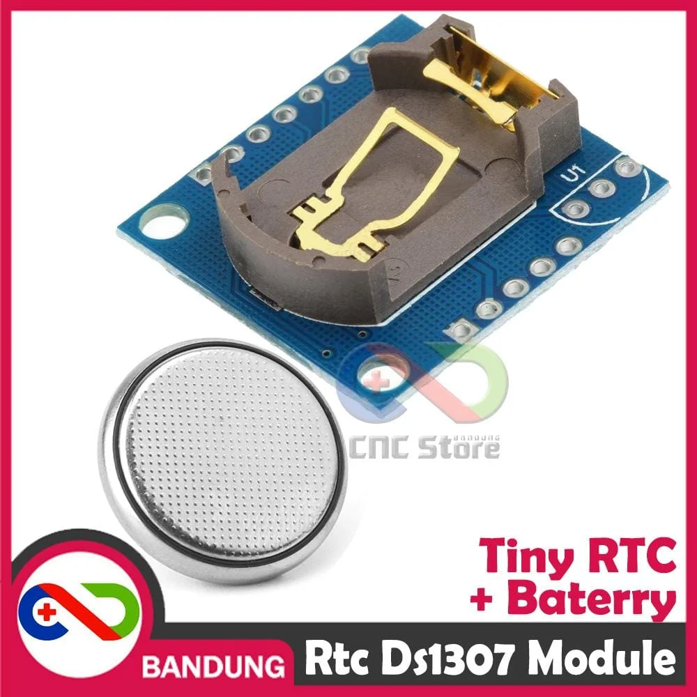 RTC DS1307 REAL TIME CLOCK I2C ARDUINO UNO MEGA + BATTERY MODULE