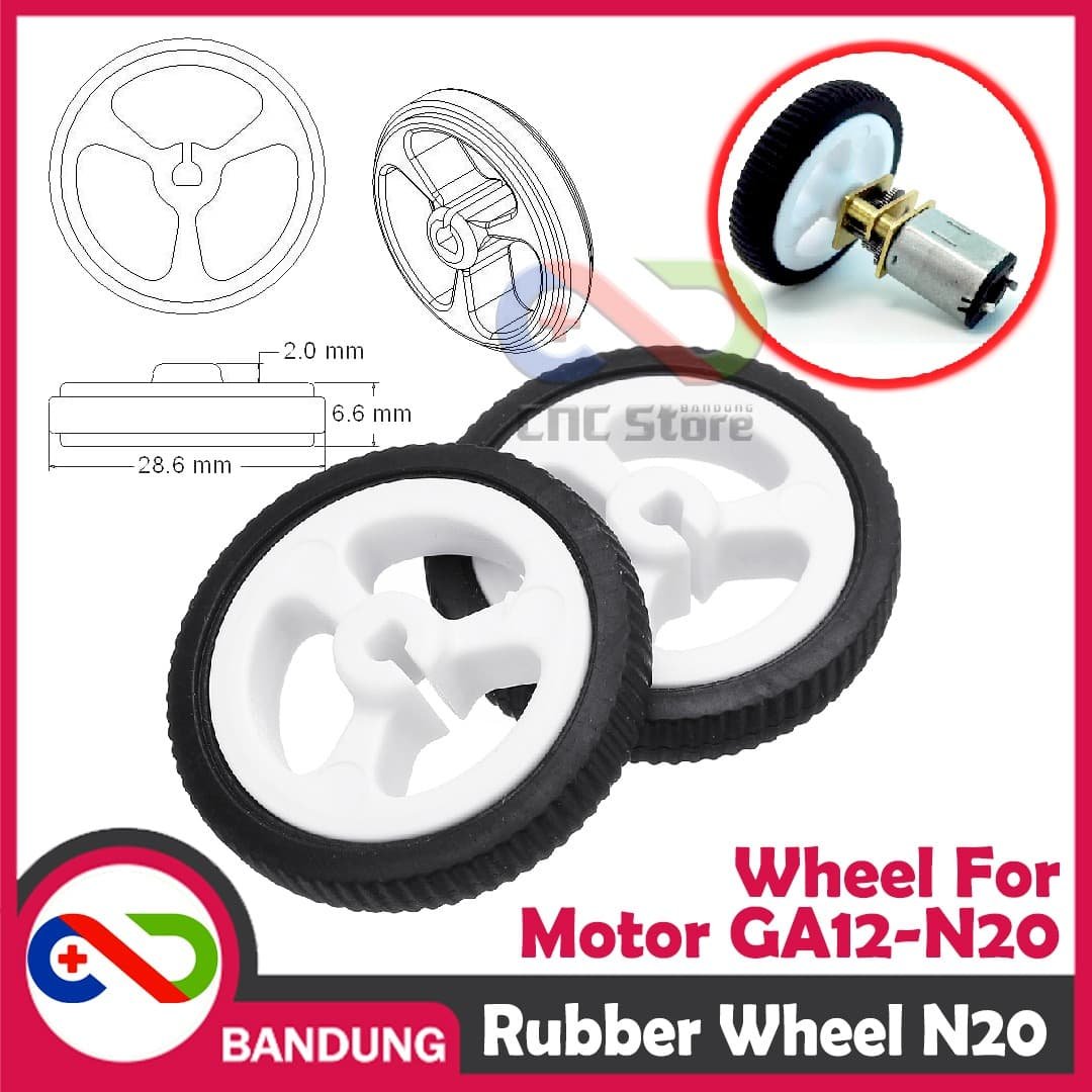 RODA RUBBER WHEEL MOTOR GA12-N20 N20