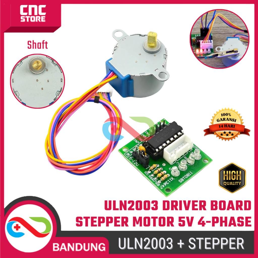 ULN2003 Driver Board + Stepper Motor 5V 4-Phase – Modul Driver Motor Arduino ESP32 Raspberry Pi