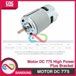 Motor DC 775 High Power 12-24V High Torsi 6000-12000Rpm Plus Bracket – Motor/servo penggerak - Gambar 2