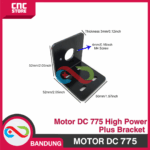 Motor DC 775 High Power 12-24V High Torsi 6000-12000Rpm Plus Bracket – Motor/servo penggerak - Gambar 5