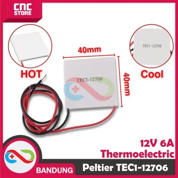 PELTIER TEC-12706 TEC1 12706 THERMOELECTRIC DC 12V 6A PANAS DINGIN