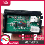 Dual Mini Voltmeter Ammeter 0-100V 0-10A DC – Volt Amp Meter LED 2in1 Panel Digital Merah Biru - Gambar 4