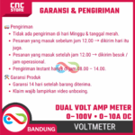 Dual Mini Voltmeter Ammeter 0-100V 0-10A DC – Volt Amp Meter LED 2in1 Panel Digital Merah Biru - Gambar 8