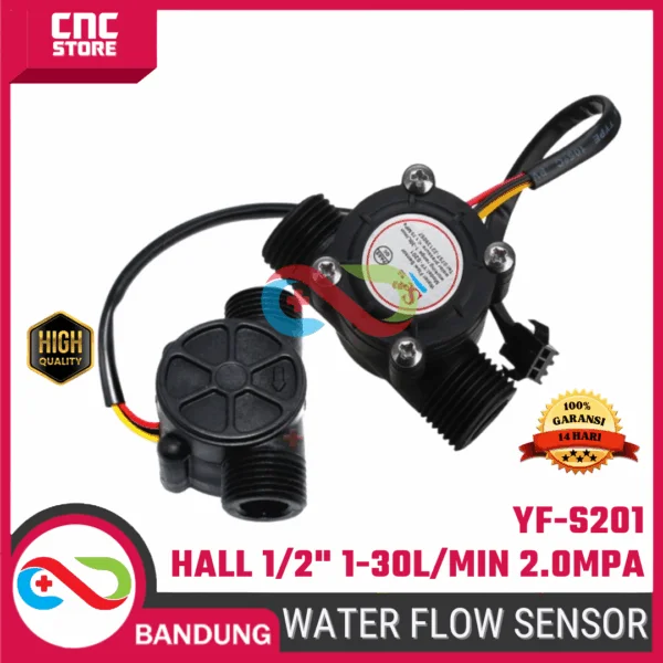 YF-S201 WATER FLOW SENSOR ALIRAN AIR HALL 1/2 1-30L/MIN 2.0MPA