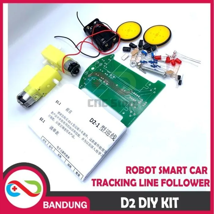 D2-1 DIY KIT SMART CAR TRACKING LINE FOLLOWER LM393 DUAL MOTOR