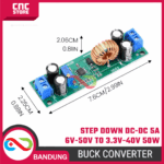 Step Down DC-DC 5A 6.5V-50V ke 3.3V-40V Adjustable – Modul Buck Converter Power Supply 50W - Gambar 2