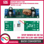 Step Down DC-DC 5A 6.5V-50V ke 3.3V-40V Adjustable – Modul Buck Converter Power Supply 50W - Gambar 3