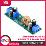Step Down DC-DC 5A 6.5V-50V ke 3.3V-40V Adjustable – Modul Buck Converter Power Supply 50W - Gambar 4