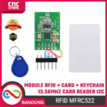 RFID Module MFRC522 Mini IIC 13.56MHz I2C – Card Reader + Kartu + Gantungan Kunci