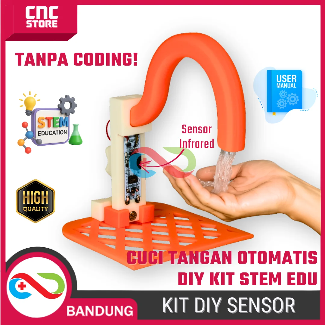KIT Cuci Tangan Otomatis dengan Sensor – Kit DIY STEM Education Mainan Edukasi untuk Anak, Remaja, Mahasiswa Belajar Elektronika