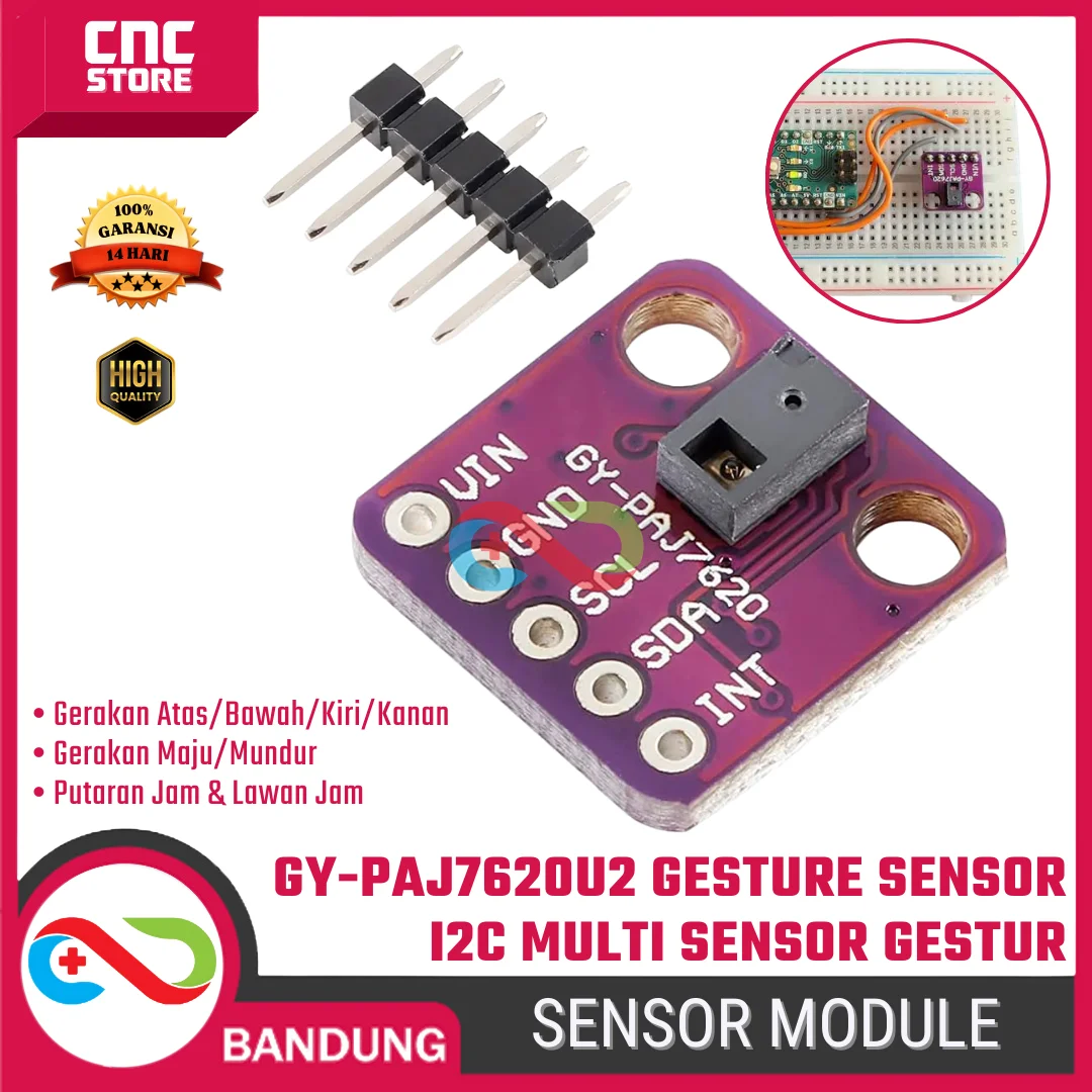 GY-PAJ7620U2 Sensor Gestur Module – I2C Multiple Gesture Detection