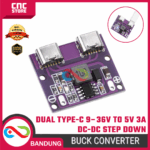 Step Down Dual Type-C USB Output 9V/12V/24V/36V to 5V 3A DC-DC Module