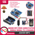 JQ6500 Voice Module, MP3 Module, MCU, Serial Port Control, Broadcasting, One-to-One 5-Channel Control Music IC