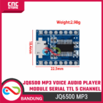 JQ6500 Voice Module, MP3 Module, MCU, Serial Port Control, Broadcasting, One-to-One 5-Channel Control Music IC - Gambar 2
