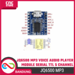 JQ6500 Voice Module, MP3 Module, MCU, Serial Port Control, Broadcasting, One-to-One 5-Channel Control Music IC - Gambar 3