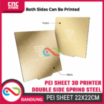PEI Sheet 3D Printer 22x22cm Double Side Magnetic Spring Steel Twotrees Plat Print Build Plate - Gambar 3