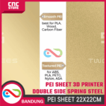 PEI Sheet 3D Printer 22x22cm Double Side Magnetic Spring Steel Twotrees Plat Print Build Plate - Gambar 4