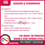 PEI Sheet 3D Printer 22x22cm Double Side Magnetic Spring Steel Twotrees Plat Print Build Plate - Gambar 7