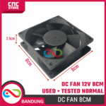 DC Cooling Fan 12V 8CM Used Tested Normal – Kipas Pendingin Bekas Tested Siap Pakai - Gambar 2
