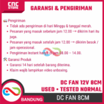 DC Cooling Fan 12V 8CM Used Tested Normal – Kipas Pendingin Bekas Tested Siap Pakai - Gambar 6