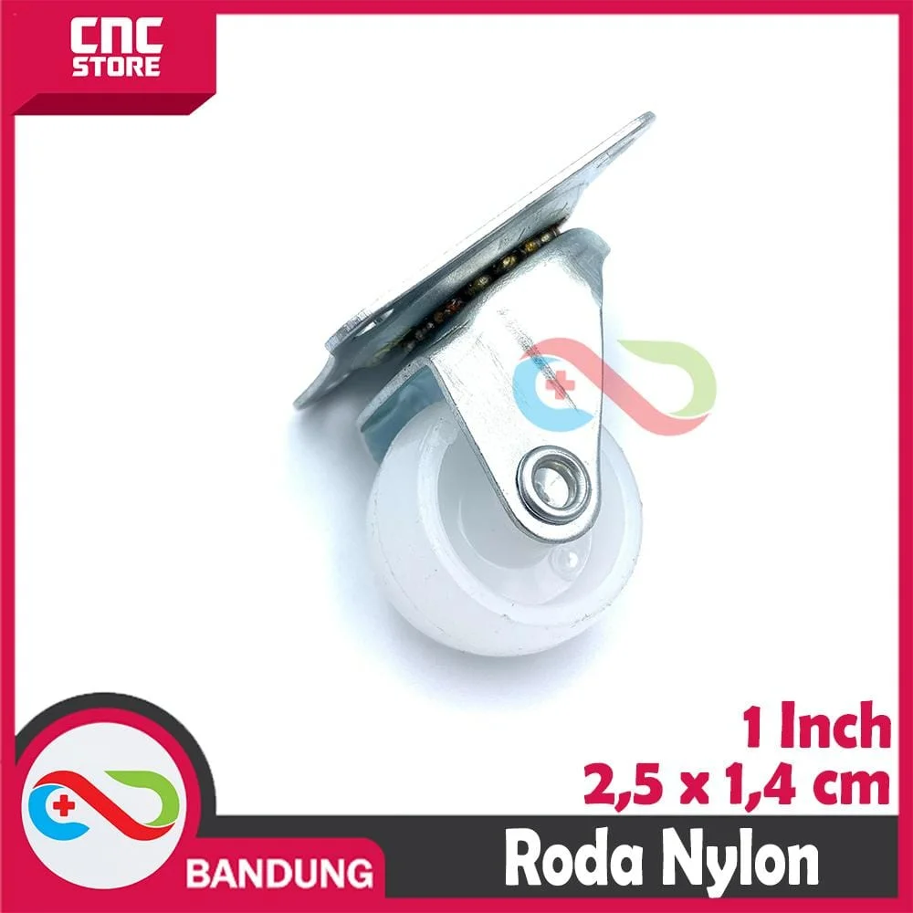 KAKI RODA REL 1 INCH WHITE PP 4MM