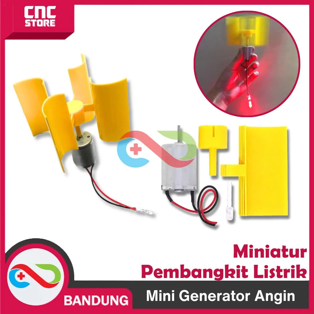 MINIATUR PEMBANGKIT LISTRIK TENAGA ANGIN DIY SENSOR KECEPATAN ANGIN UP TO 5V