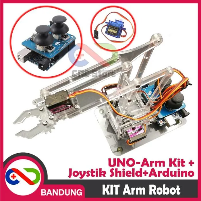 ROBOT ARM KIT PARTS UNOARM SHIELD FOR ARDUINO UNO JOYSTIK