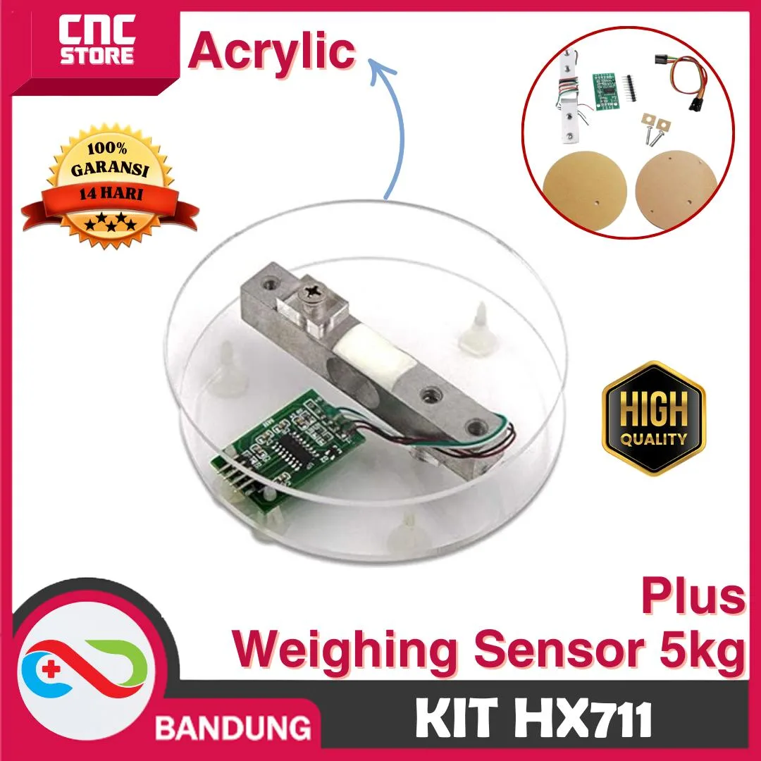 KIT HX711 MODULE 5KG PRESSURE SENSOR SET WEIGHING SENSOR ELECTRONIC SCALE MODULE